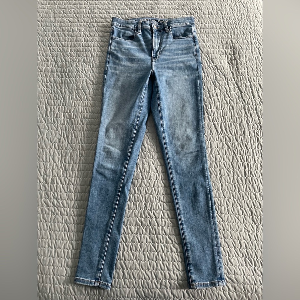 American Eagle High Waisted Next Level Stretch Skinny Jeans - Size 6R